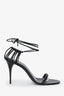 Saint Laurent Black Leather Sandals Size 38