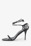 Saint Laurent Black Leather Sandals Size 38