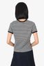 Courreges Black/White Houndstooth T-Shirt Size L