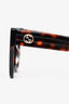 Gucci Dark Brown Tortoiseshell Square Sunglasses
