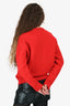 Ami Red Wool Ami de Coeur Crewneck Jumper Size XS