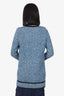 Helmut Lang Black/Blue/White Tweed Zip-up Jacket Size M