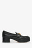 Gucci Black Leather Horsebit Loafers Size 37.5