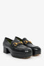 Gucci Black Leather Horsebit Loafers Size 37.5