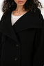 Acne Studio Black Wool 2 Way Collar Coat Size 32