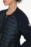Moncler Navy Maglia Collo Alla Coreana Light Down Jacket Size L