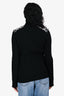 Burberry London Black Wool Tartan Shoulder Detail Turtle Neck Sweater Size S