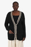 Brunello Cucinelli Black/White Trim Detail Cardigan Size XL