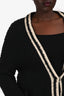 Brunello Cucinelli Black/White Trim Detail Cardigan Size XL