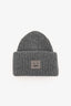 Acne Studio Grey Wool Pansy Beanie Size One Size