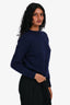 Isabel Marant Etoile Blue Alpaca/Wool Blend Cropped Sweater Size 36