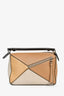 Loewe Brown/Taupe Leather Medium Puzzle Bag