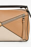 Loewe Brown/Taupe Leather Medium Puzzle Bag