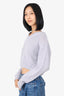 Reformation Grey Knit Alpaca Cropped V-Neck Sweater Size S
