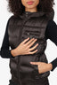 Prada Black Nylon Down Puffer Vest With Hood Size 38