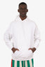 Balenciaga White Logo Hoodie Size S
