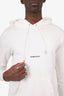 Saint Laurent White Logo Hoodie Size XS