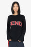 Fendi Black Knit " Mon Petit" Sweater Size 40