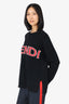 Fendi Black Knit " Mon Petit" Sweater Size 40