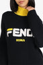 Fendi X Fila Black/Yellow Mohair Sweater Size 40