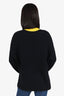 Fendi X Fila Black/Yellow Mohair Sweater Size 40