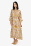 Zimmermann Multicolour Linen Laurel Kaftan Maxi Dress Estimated Size L