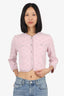 Maje Pink Glitter Jacquard Cardigan Size 1