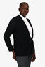 Helmut Lang Black Cotton Single Buttoned Blazer Size 10