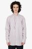 Hermès 2025 Pink/White Striped Doubles Rayures Serties Boxy Fit Shirt Size 16/41 Mens