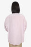 Hermes 2025 Pink/White Striped Doubles Rayures Serties boxy Fit Shirt Size 16/41 Mens