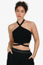 T by Alexander Wang Black Logo Strap Crop Tank Top Size XS