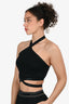 T by Alexander Wang Black Logo Strap Crop Tank Top Size XS