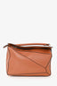 Loewe 2016 Brown Leather Medium Puzzle Bag with Strap