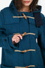 Burberry Brit Teal Wool Duffle Coat Size S