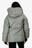 Hermès Grey Bomber Style Hooded Down Jacket Size 38 FR