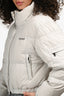 Brunello Cucinelli White Cropped Down Jacket Size 40 IT