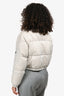 Brunello Cucinelli White Cropped Down Jacket Size 40 IT