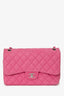 Pre-Loved Chanel™ 2013/14 Pink Caviar Jumbo Double Flap SHW