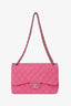 Pre-Loved Chanel™ 2013/14 Pink Caviar Jumbo Double Flap SHW