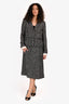 Pre-Loved Chanel™ 2014 Grey Wool Croped Blazer + Midi Skirt Set sz 36