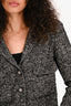 Pre-Loved Chanel™ 2014 Grey Wool Croped Blazer + Midi Skirt Set sz 36