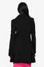 Christian Dior Black Wool Ruffle Detail Single Button Coat Size 38 FR