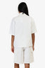 Christian Dior White Denim 'Dior Vibe' Zip Up Shirt + Shorts Set Size 4/6 US