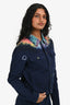 Christian Dior Navy Denim Tie Dye Jacket + Pants Sets Size 4/6