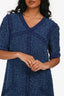 Pre-Loved Chanel™ 2013 Navy V-Neck Midi Dress Size 36 FR