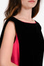 Lanvin Black/Pink Velvet Bow Detail Sleevless Dress Size 38