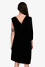 Lanvin Black/Pink Velvet Bow Detail Sleevless Dress Size 38