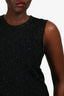 Akris Black Sequin Sleeveless Dress Size 6 US