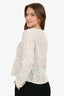 Celine 2024 White Lace Long Sleeve Jacket Size 40