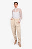 Brunello Cucinelli Beige Corduroy Jogger Style Pants Size 4 US